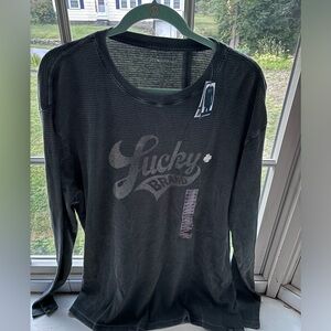 Lucky Brand Charcoal Knit Pullover